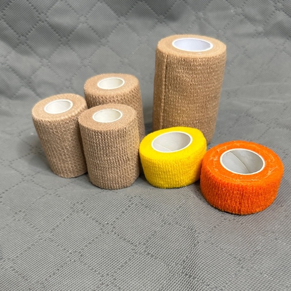 Pet Bandage Wraps - Brown, Orange, Yellow Assorted Sizes 6 Rolls Dog Horse Sport - Picture 5 of 6